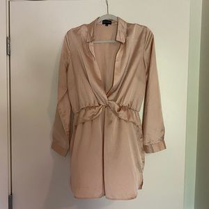 Rose Gold Low Cut Dress